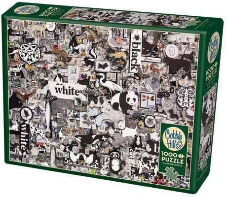 Cobble Hill Puzzles 1000pc - Black + White Animals