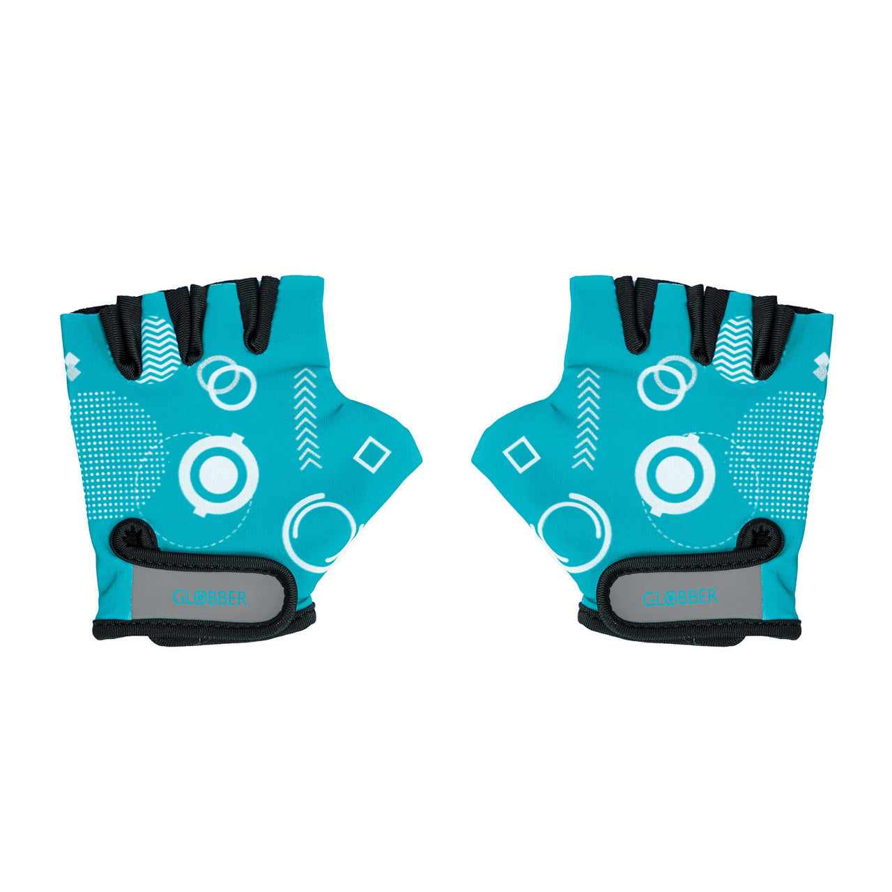 Globber - Toddler Gloves (XS) - Teal Shapes