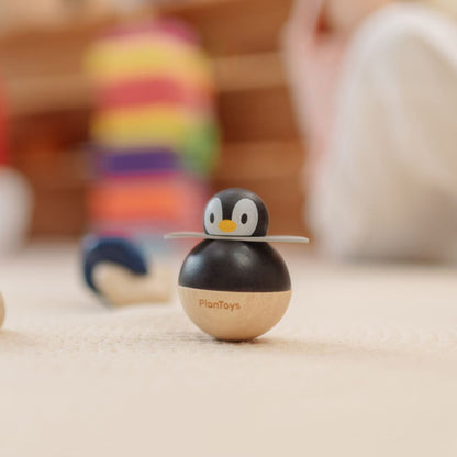PlanToys - Montessori-Inspired Penguin Wobbler