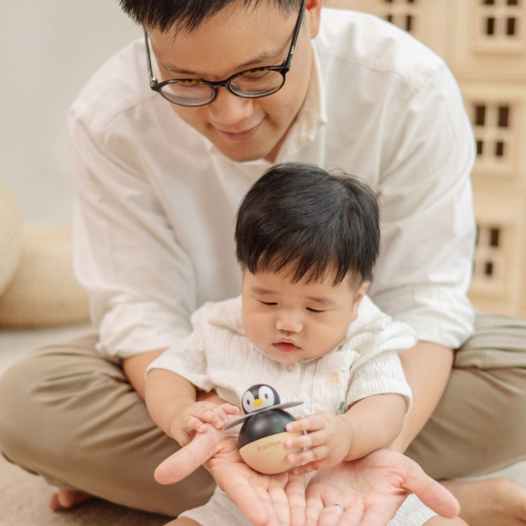 PlanToys - Montessori-Inspired Penguin Wobbler