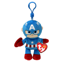 TY Marvel Beanie Babies Soft Clip - Captain America