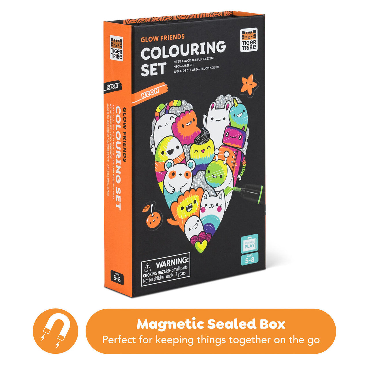 Tiger Tribe Neon Colouring Set - Glow Friends
