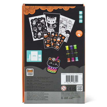 Tiger Tribe Neon Colouring Set - Glow Friends