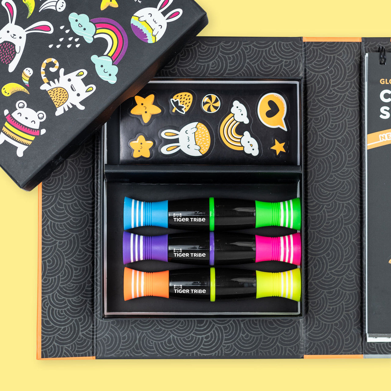 Tiger Tribe Neon Colouring Set - Glow Friends