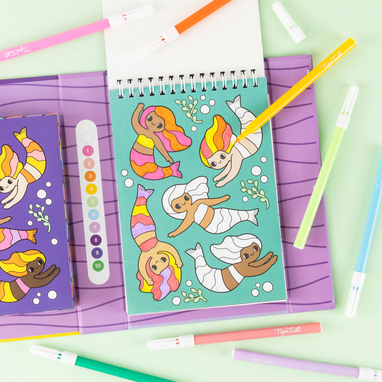 Tiger Tribe Colour by Numbers - Mermaids and Friends