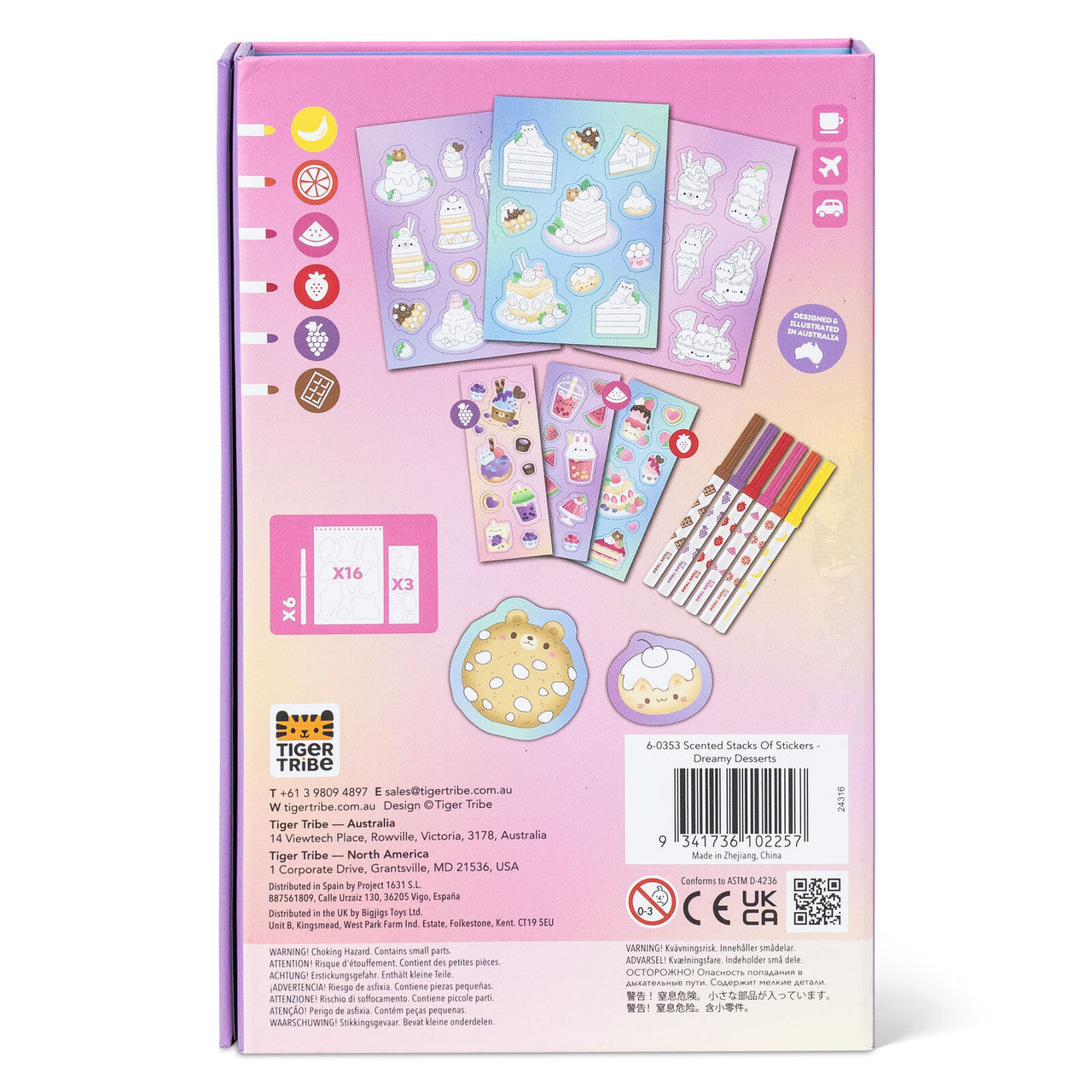 Tiger Tribe - Scented Stacks Of Stickers - Dreamy Desserts