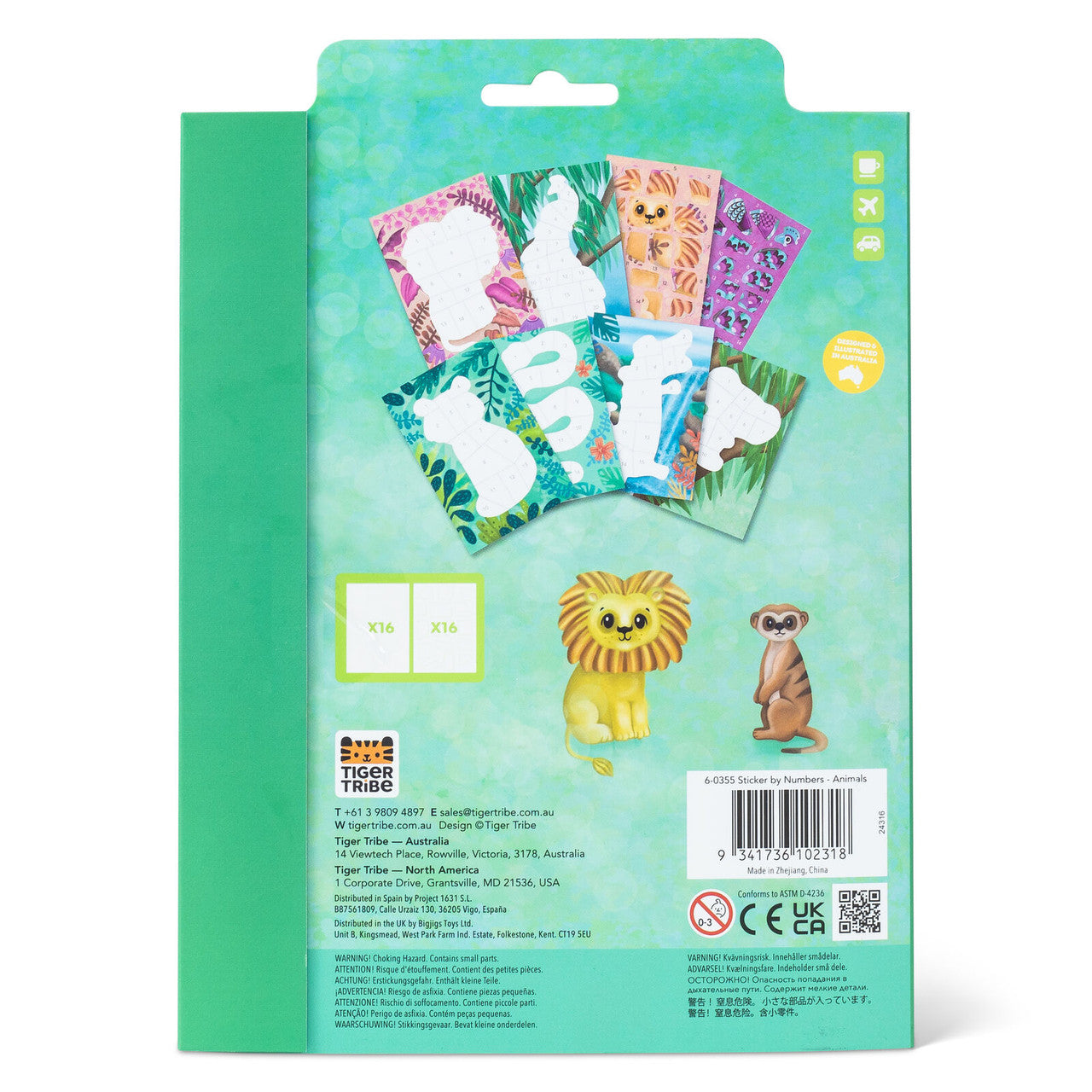 Tiger Tribe - Sticker by Numbers - Animals