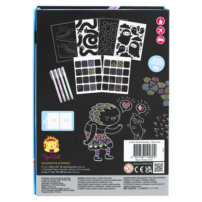 Tiger Tribe Mindful Doodling - Night Lines