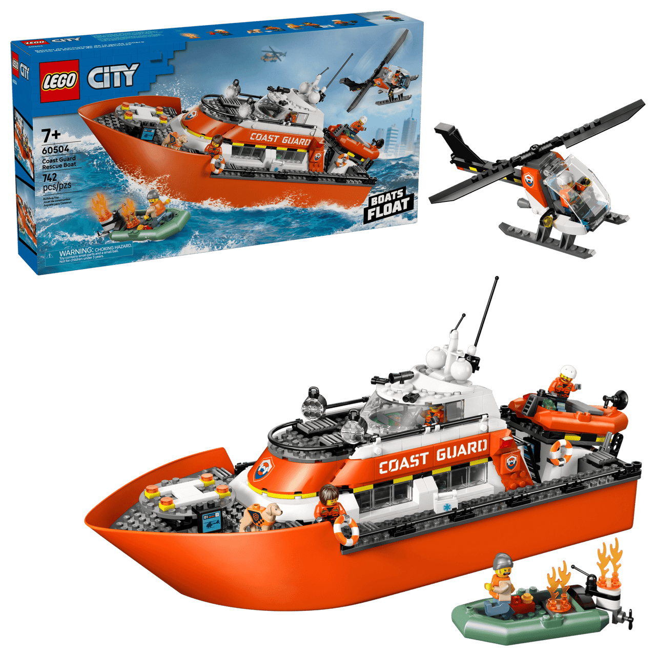 LEGO City - Coast Guard Rescue Boat & Helicopter 60504