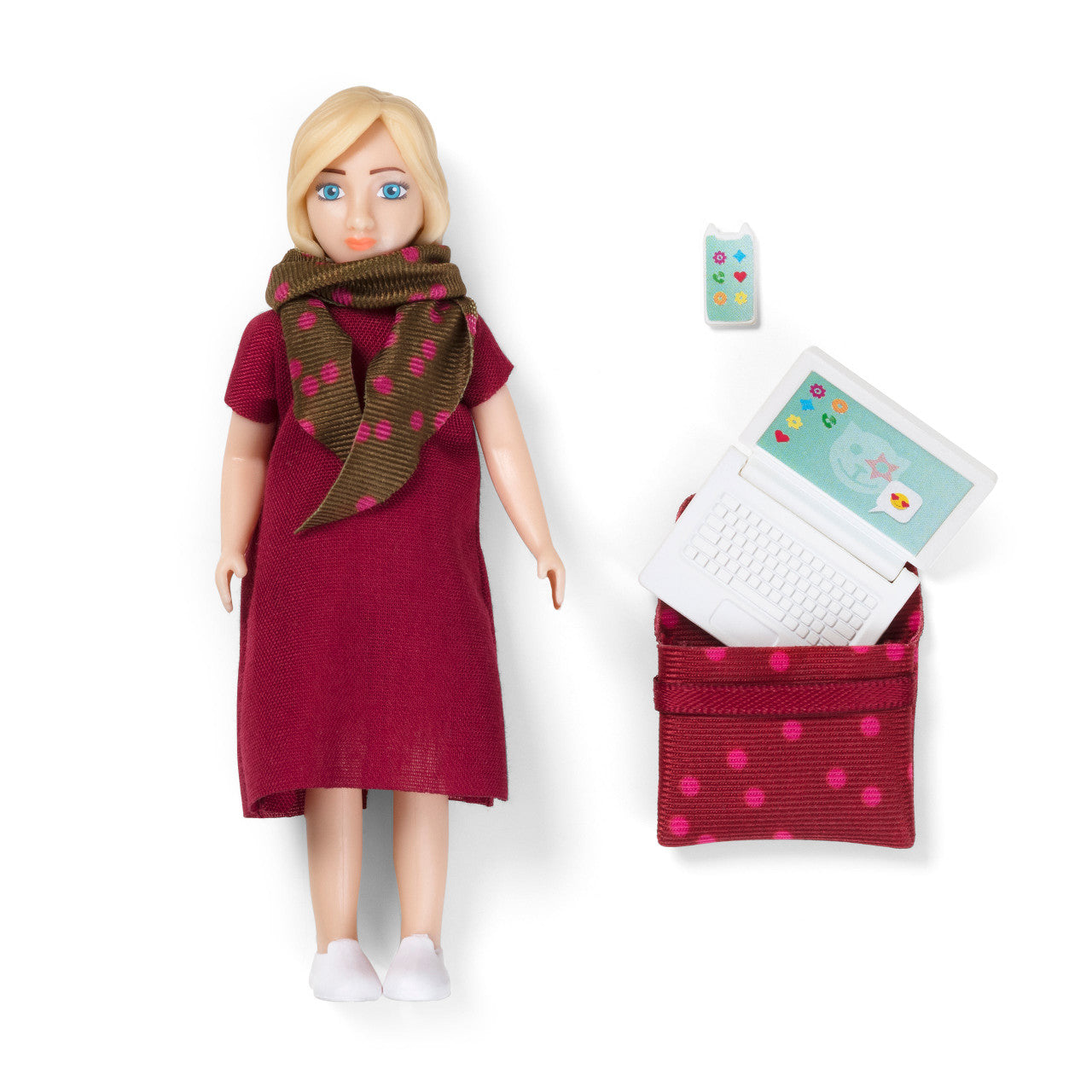 Lundby Doll's House - Mother Doll with Laptop and Carry Bag