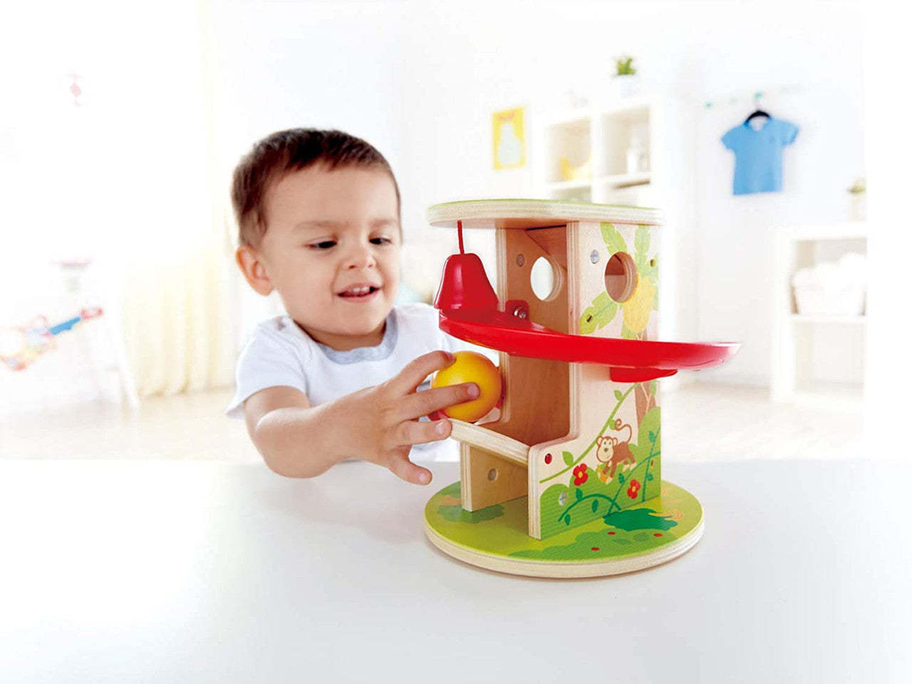 Hape - Jungle Press and Slide Toddler Toy