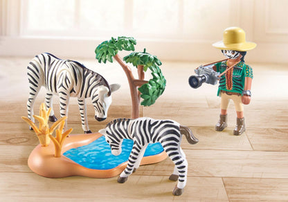 Playmobil Wiltopia -  Photographer with Zebra 71295