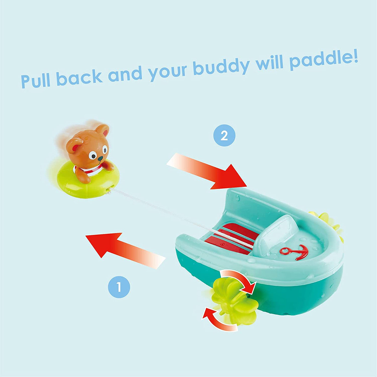 Hape Bath - Tubing Pull-Back Boat Bath Toy