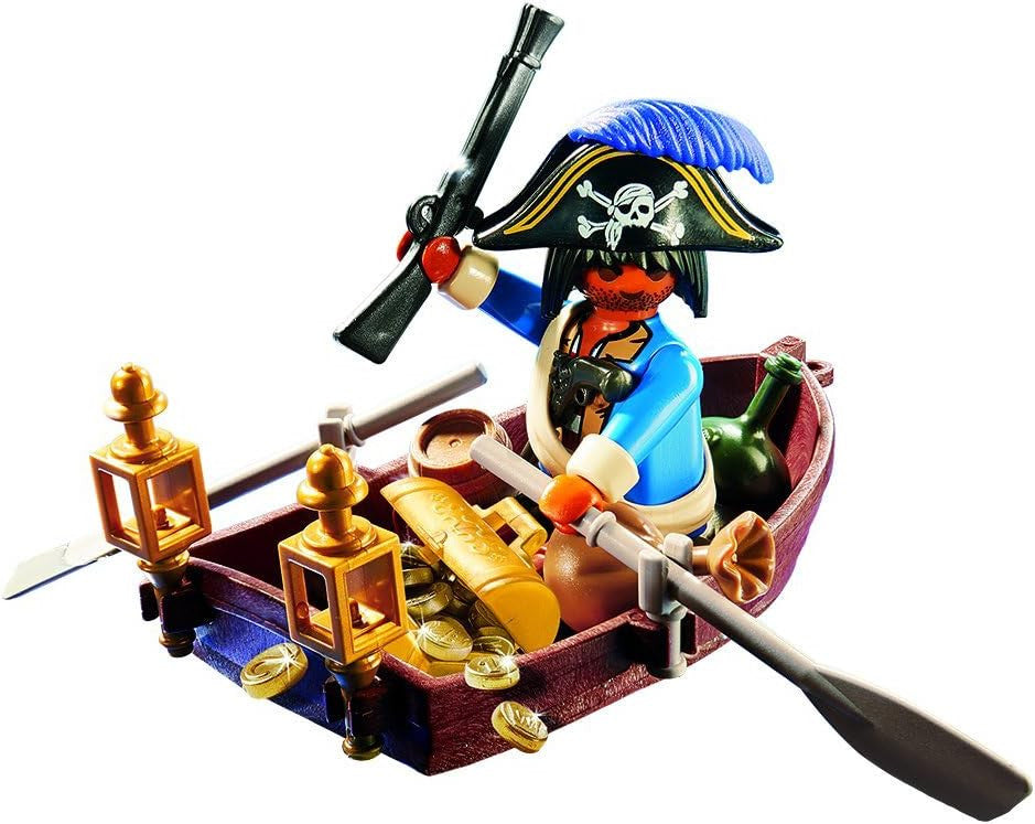 Playmobil Pirates - Pirate with Rowboat in Egg Case 4942