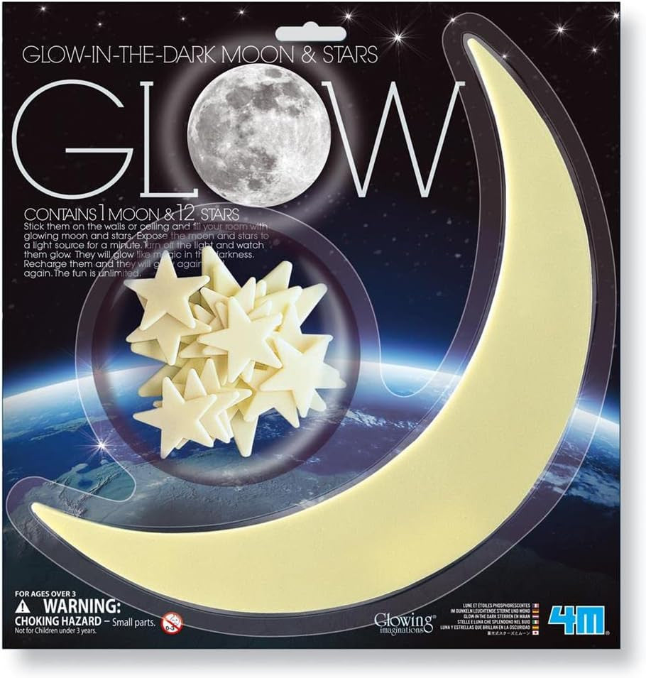 4M - Glow in the Dark - Moon & Stars