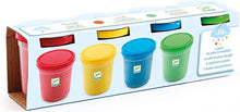 Djeco - 4 Tubs of Play Dough - Primary Colours