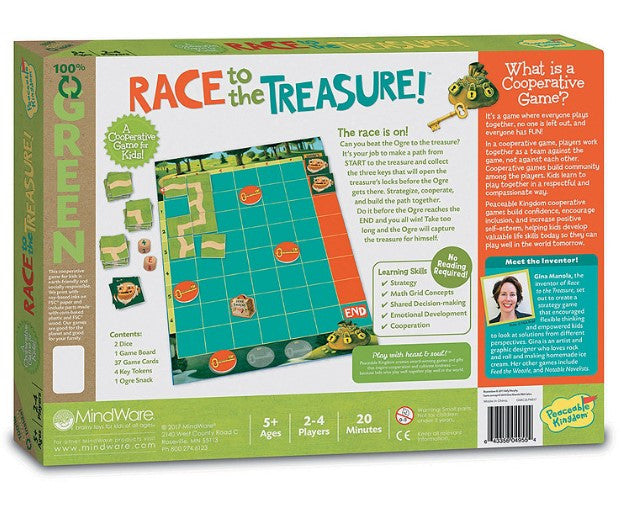 Peaceable Kingdom - Race to the Treasure Cooperative Board Game