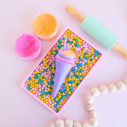 Play Sense Eco Playdough Eco Ice Cream Cone: Orange