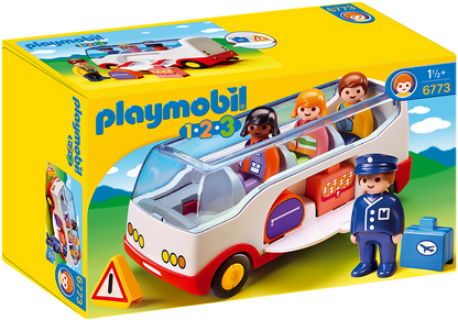 Playmobil 1.2.3 Airport Shuttle Bus 6773