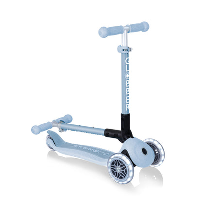 Globber - ECOLOGIC JUNIOR FOLDABLE LIGHTS Scooter - Blueberry