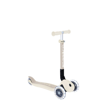 Globber ECOLOGIC JUNIOR FOLDABLE LIGHTS Scooter - Coconut V2