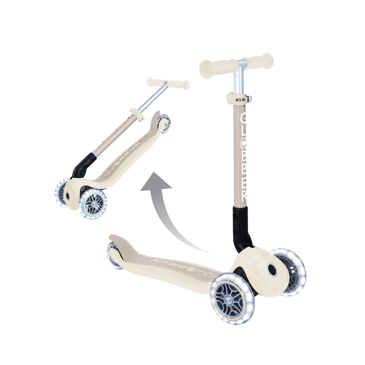 Globber - ECOLOGIC JUNIOR FOLDABLE LIGHTS Scooter - Coconut