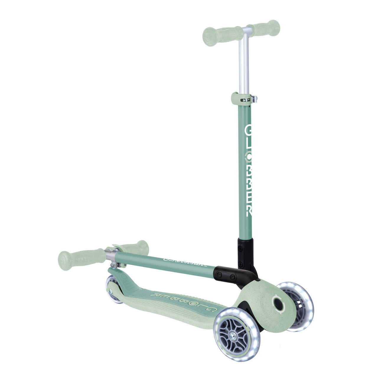 Globber - ECOLOGIC  PRIMO FOLDABLE Scooter With Lights- Pistachio