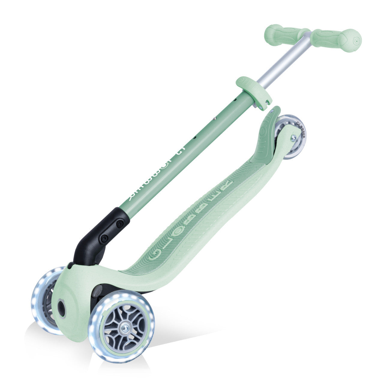 Globber - ECOLOGIC  PRIMO FOLDABLE Scooter With Lights - Pistachio