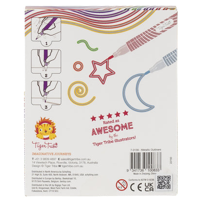 Tiger Tribe - Metallic Outliners 8pk