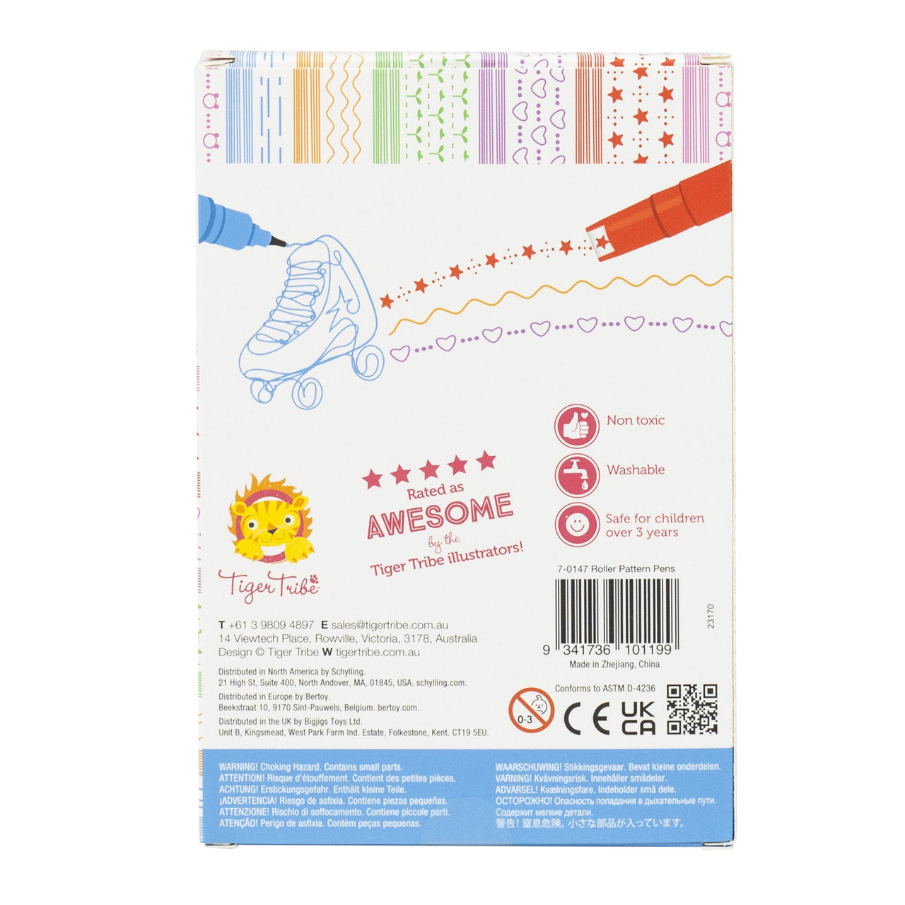 Tiger Tribe - Roller Pattern Pens