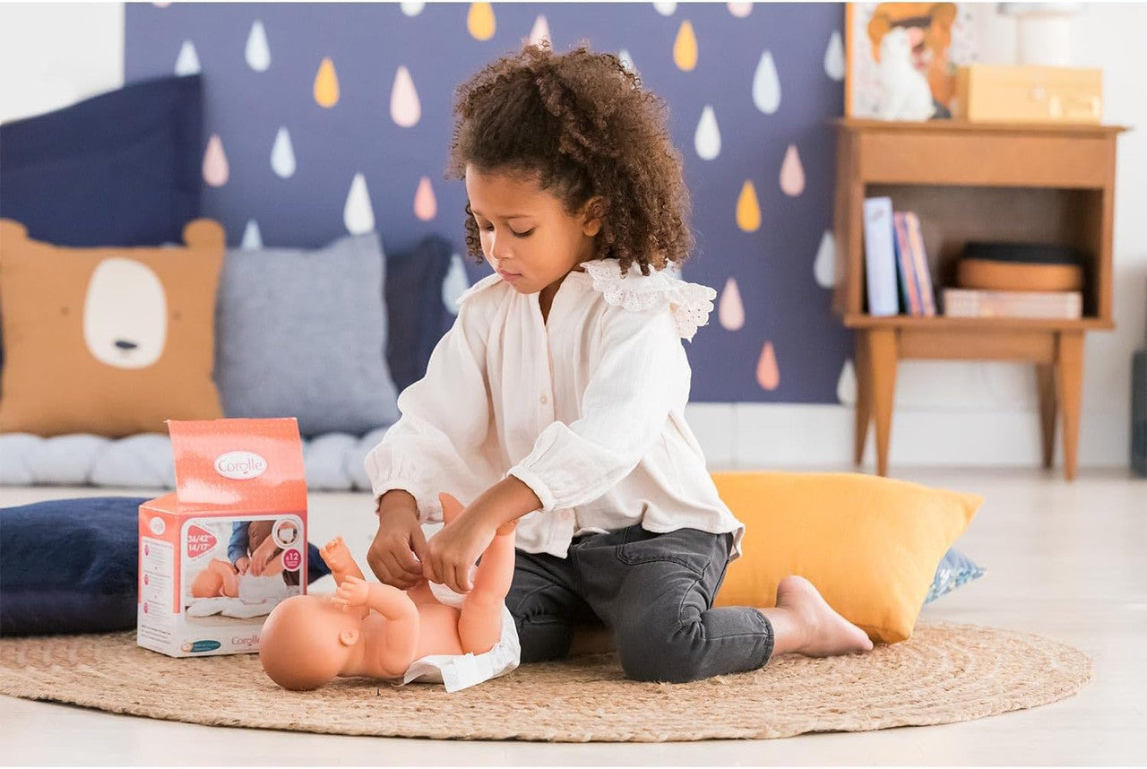 Corolle - Box of 12 Nappies for Corolle 36cm & 42cm Baby Dolls