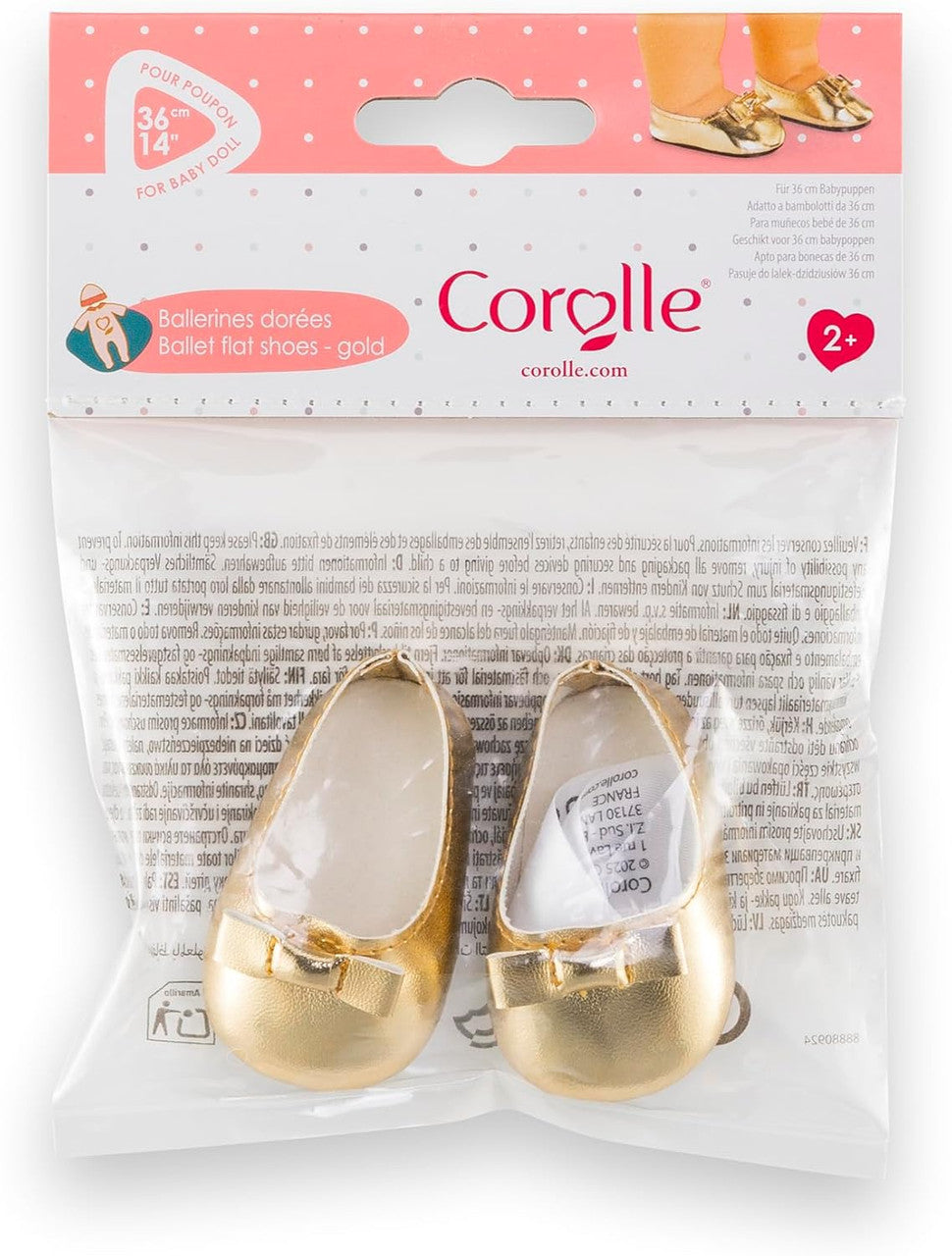 Corolle - Gold Ballet Flats for Corolle 36cm Mon Grand Baby Dolls