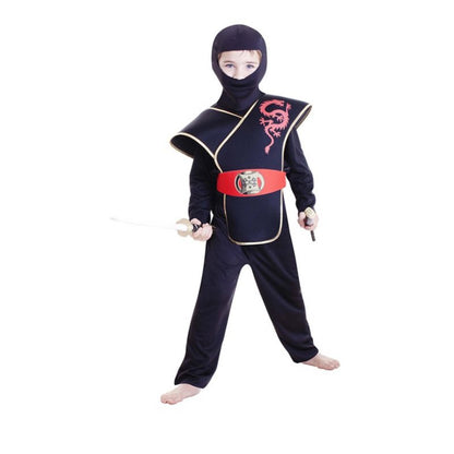 Anagram Deluxe Ninja Boy Costume featuring a stealth-inspired ninja outfit for kids
