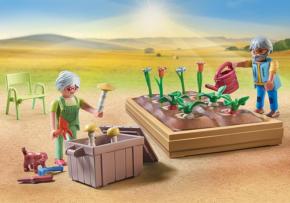 Playmobil Country - Idyllic Vegetable Garden with Grandparents 71443