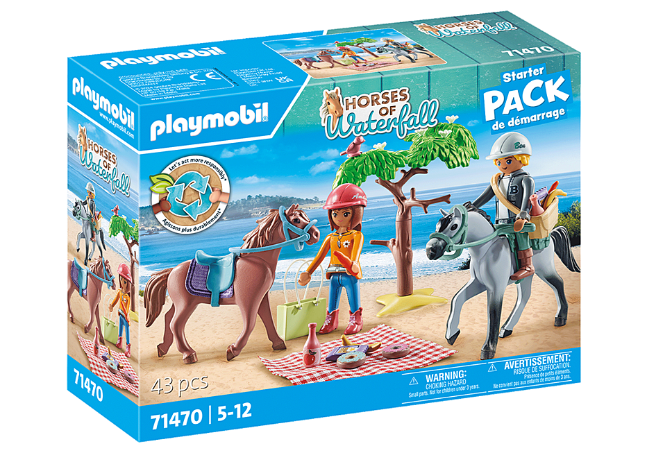 Playmobil - Horses of Waterfall - Horseback riding trip to the beach with Amelia and Ben 71470