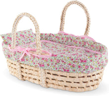 Corolle Mon Grand Poupon - Floral Wicker Baby Basket  for 36/42cm Dolls