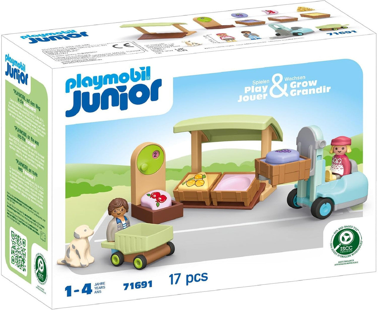 Playmobil Junior - Organic Market Stall & Forklift 71691