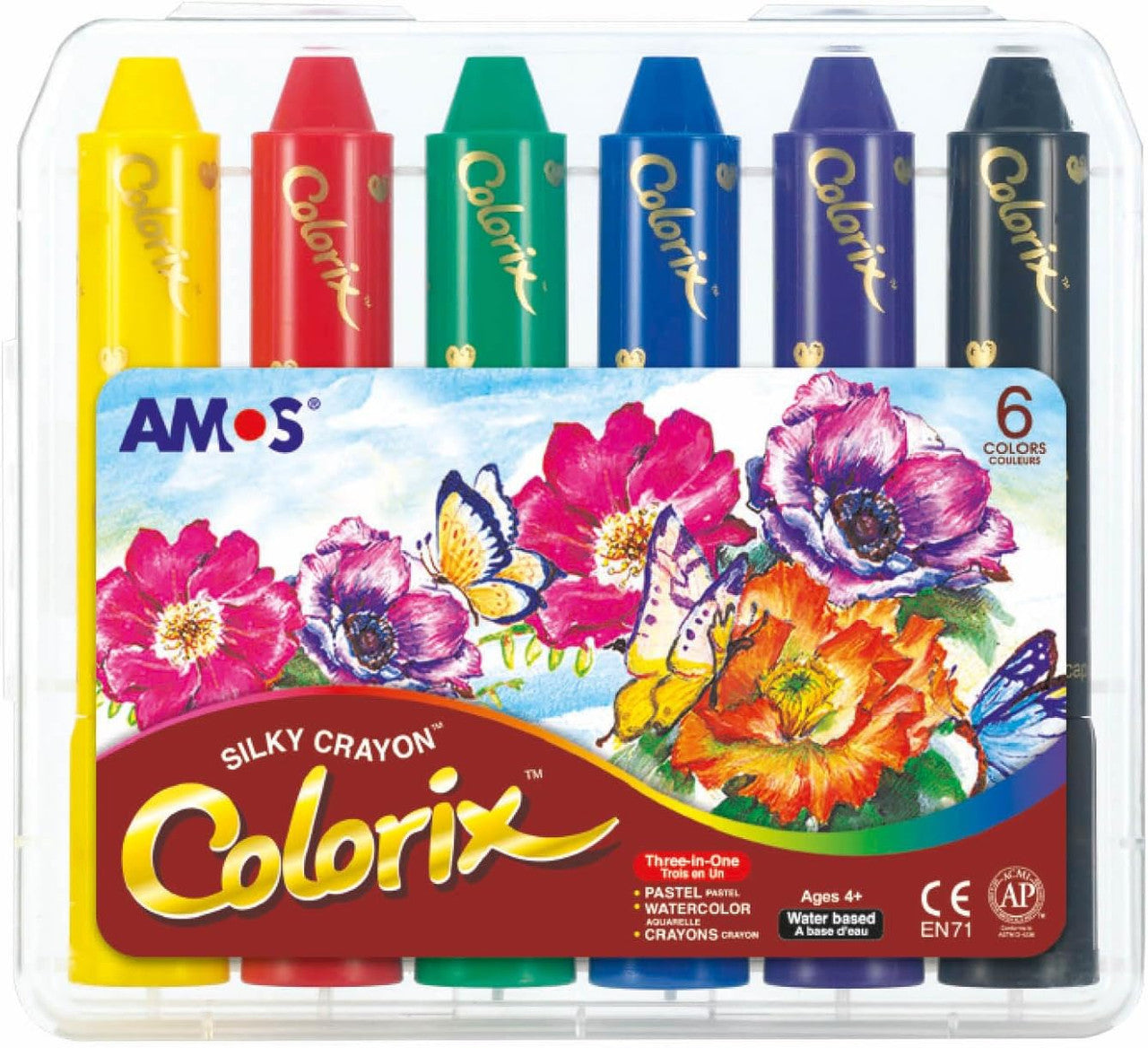 Amos - Colorix Silky Crayons 6pk