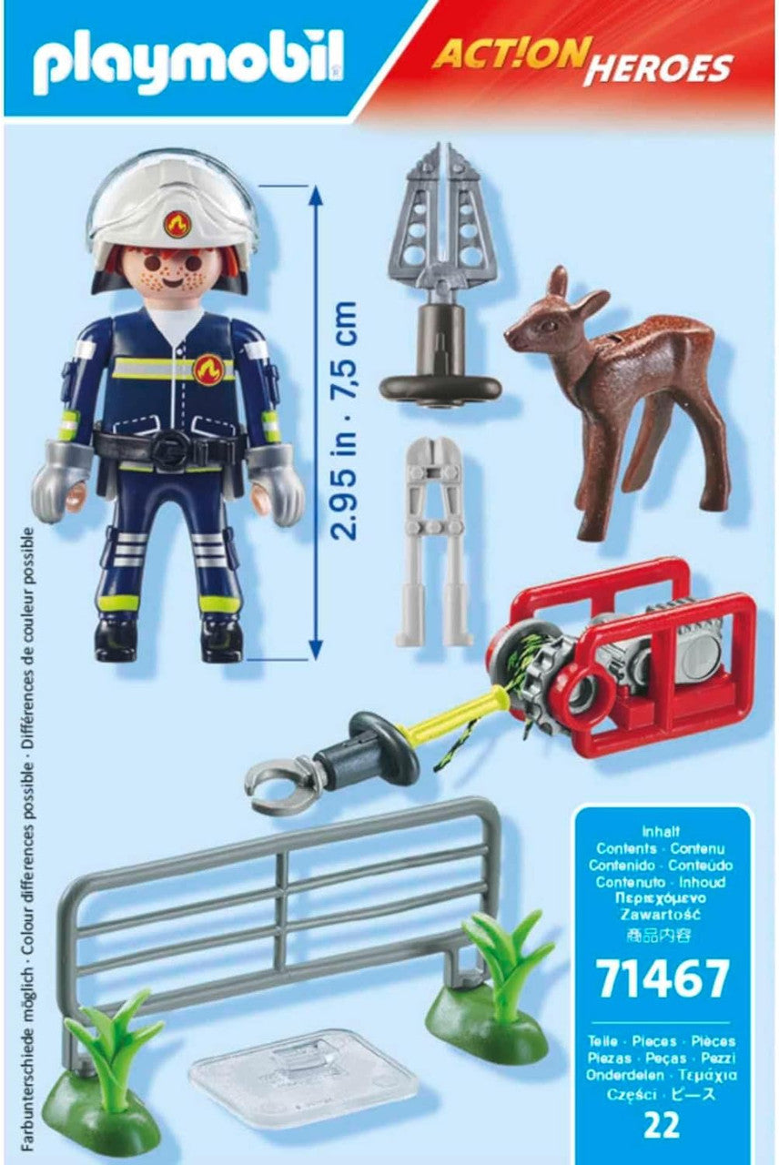 Playmobil - Action Heroes - Firefighters Animal Rescue 71467