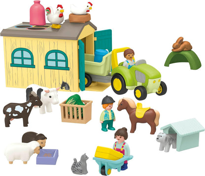 Playmobil Junior - Farm Adventure with Tractor, Trailer, and Animal Friends 71656
