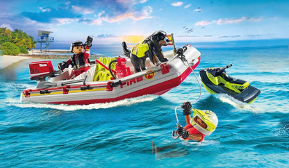 Playmobil - Fireboat with Aqua Scooter 71464