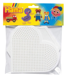 Hama Beads - Large Pegboards - Heart and Hexagon