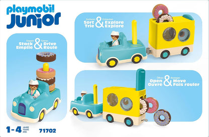 Playmobil Junior - Crazy Donut Truck with Stacking and Sorting Feature 71702