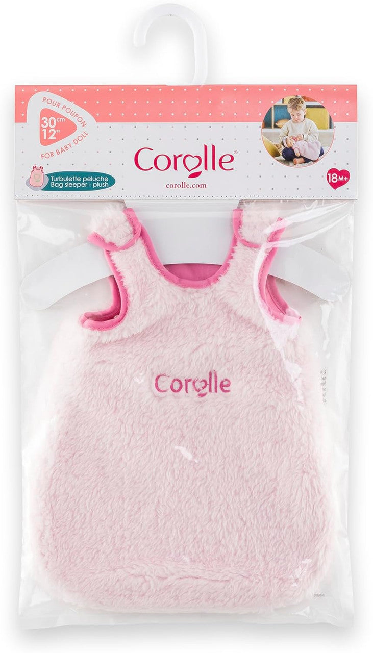 Corolle - Pink Plush Sleeping Bag for Mon Premier 30cm Baby Doll
