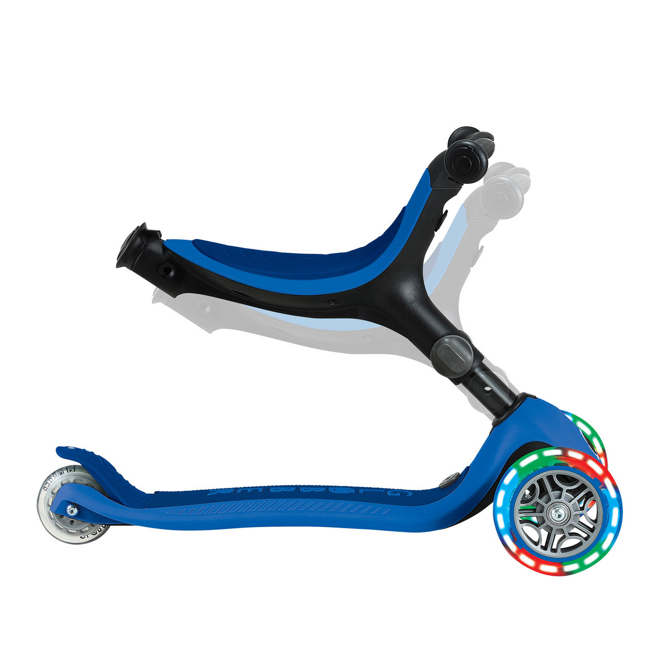Globber - GO UP ACTIVE with Lights - Navy Blue/ Dark Blue