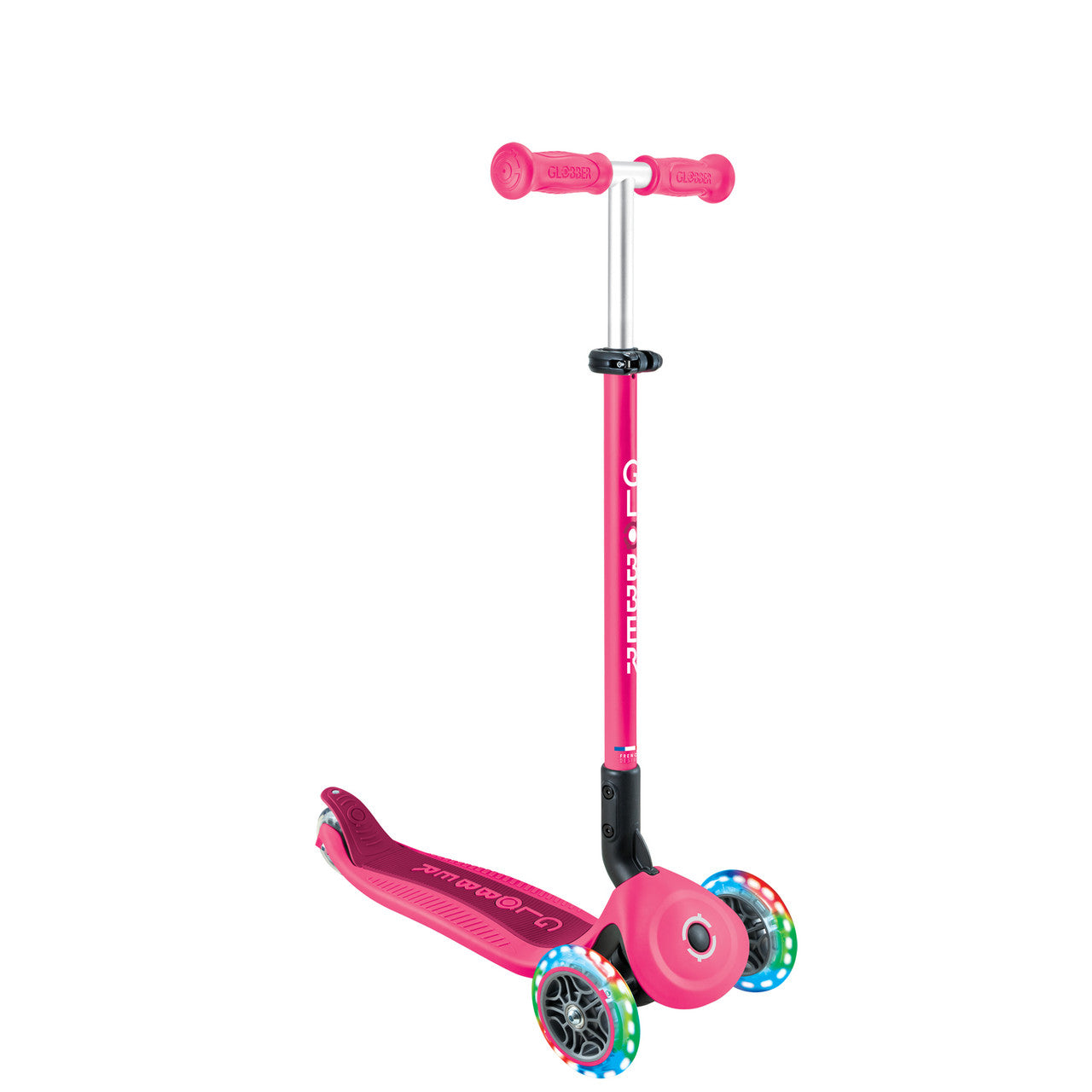 Globber - GO UP ACTIVE with Lights - Fuchsia/ Dark Pink