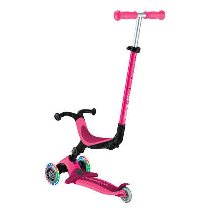 Globber - GO UP ACTIVE with Lights - Fuchsia/ Dark Pink