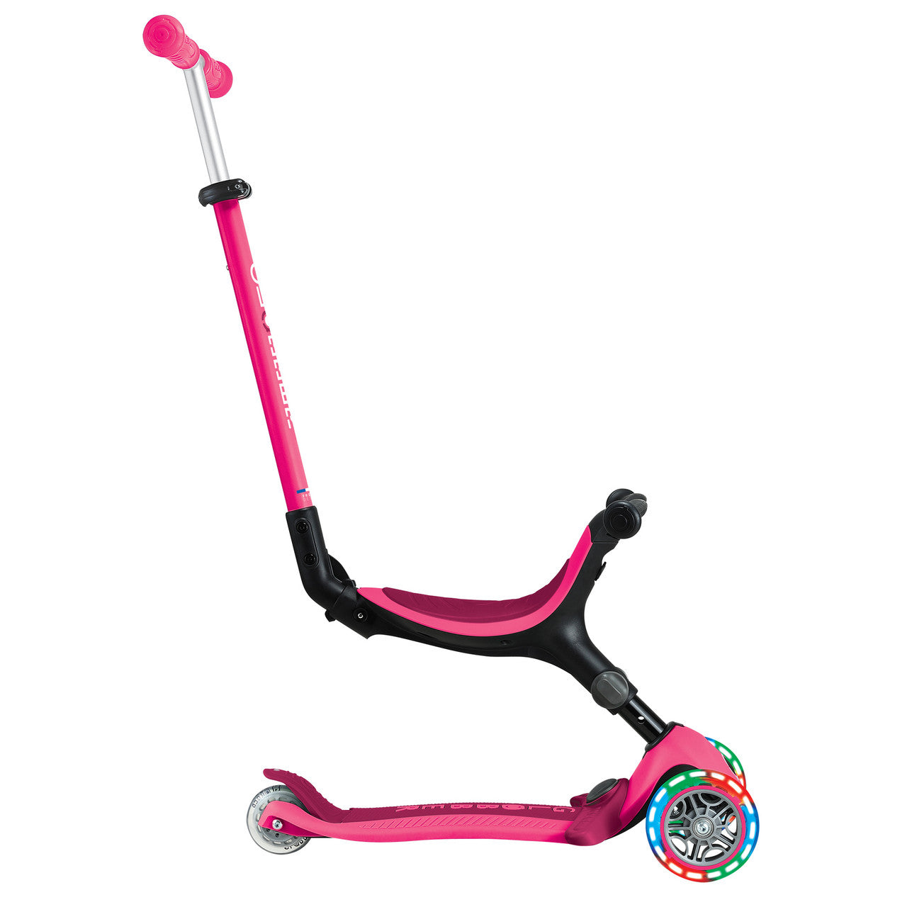 Globber - GO UP ACTIVE with Lights - Fuchsia/ Dark Pink