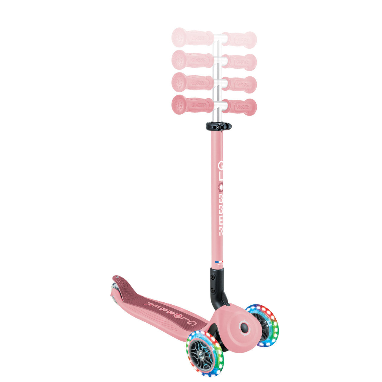 Globber - GO UP ACTIVE Lights 360 Ride-On Scooter - Pastel Pink