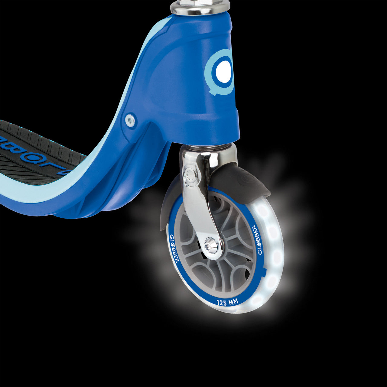 Globber - FLOW 125 Scooter with Light Up Wheels - Navy Blue